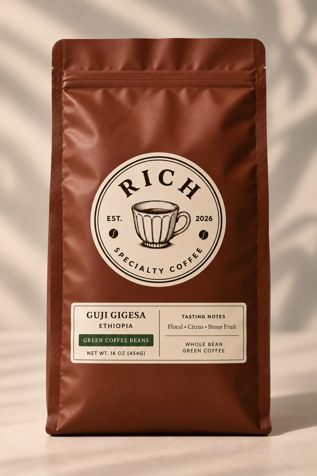 Guji Ethiopia — Green Whole Coffee Beans